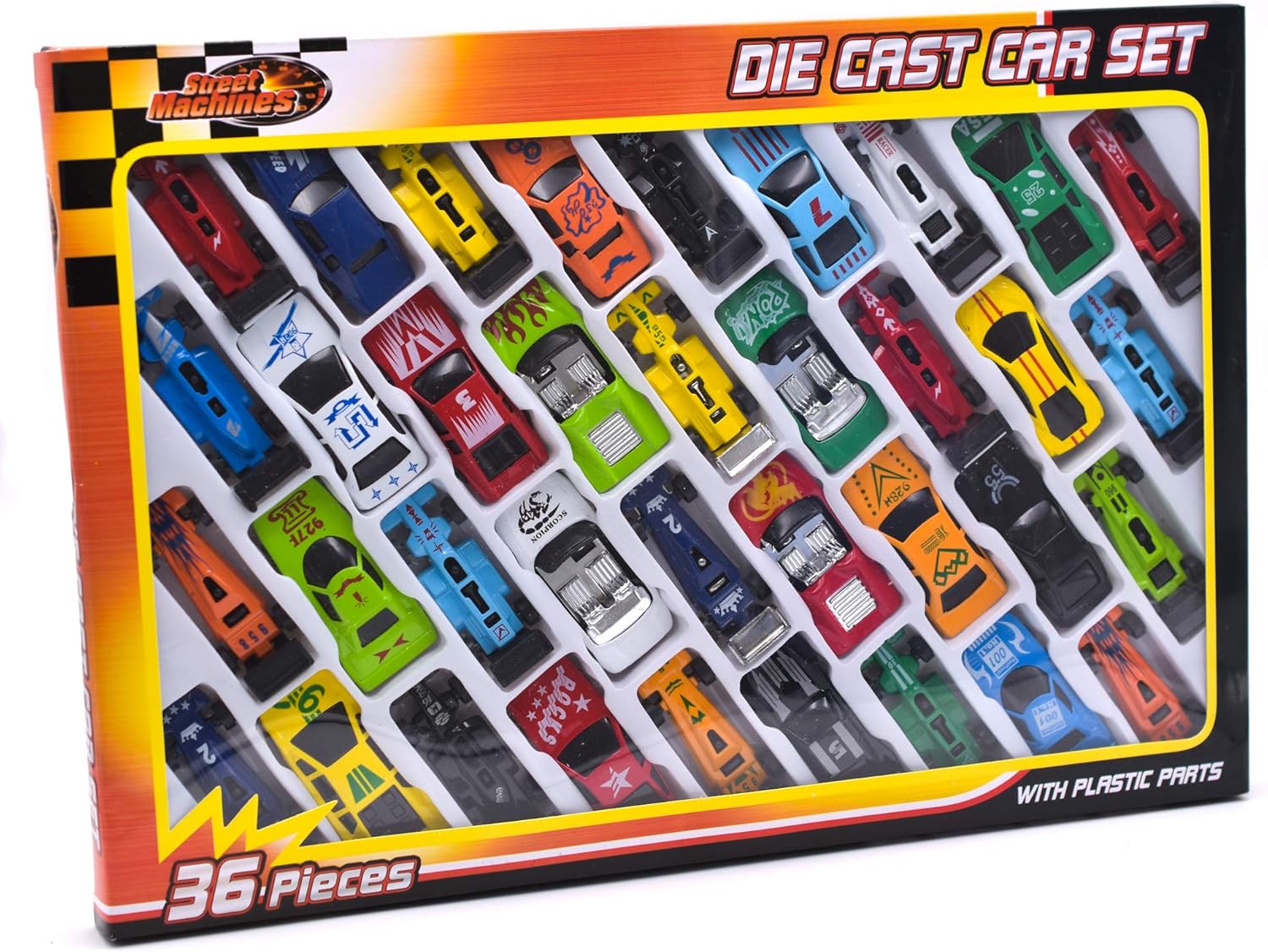 36 Piece Die Cast Metal Toy Cars Diecast Mini Racing Vehicles for Kids, Convertibles, F1, Sports Cars, Model Collector Cars Gift Playset-5