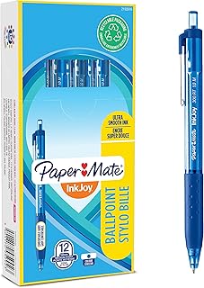 Paper Mate InkJoy 300RT Retractable Ballpoint Pens | Medium Point (1.0 mm) | Blue | 12 Count