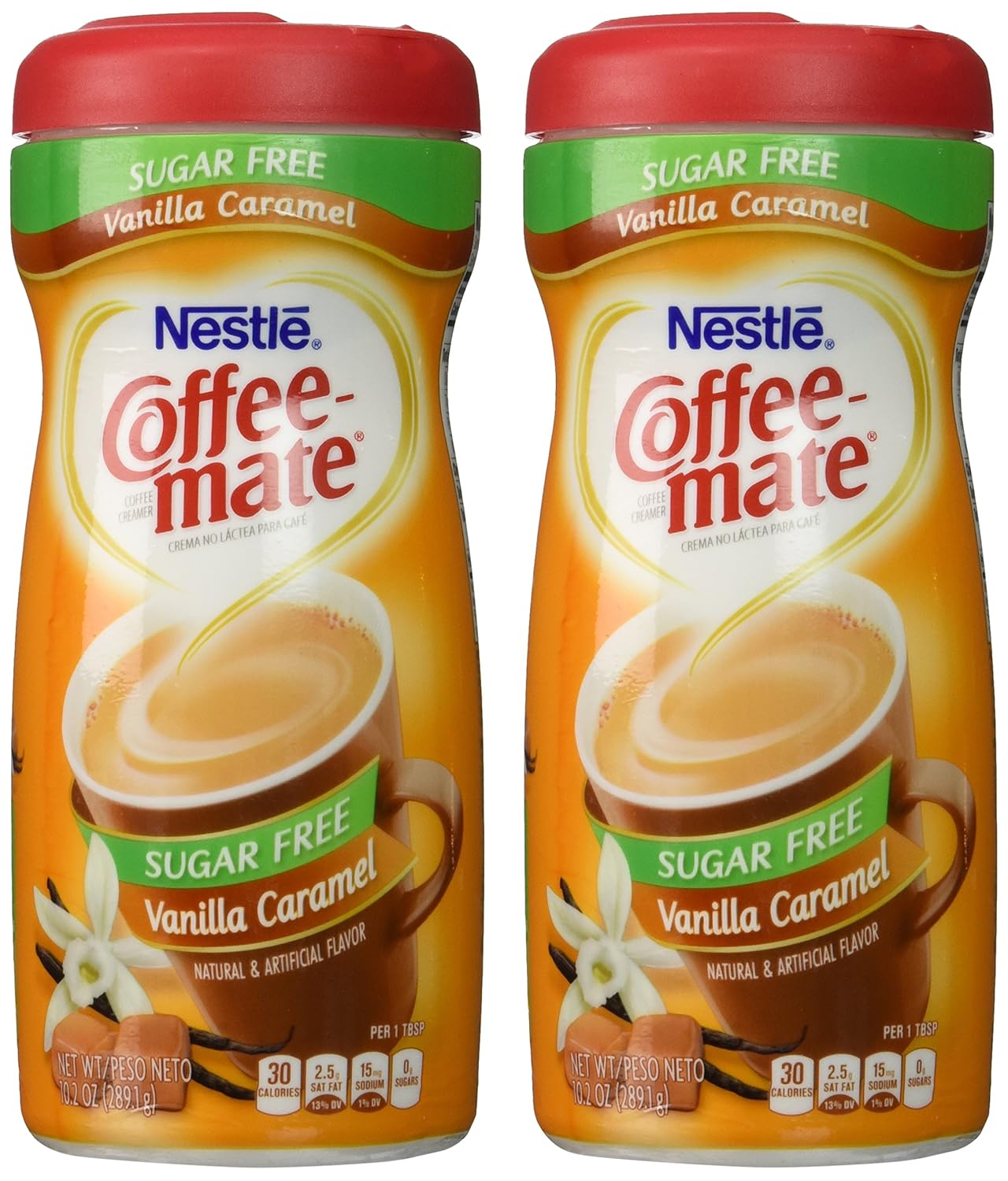 Coffee Mate Sugar Free - Vanilla Caramel Flavoured Coffee Whitener - Powder Creamer for Coffee, 289grams (Pack of 2)-0