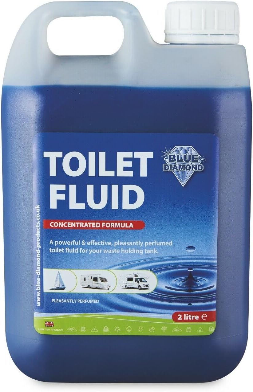 Blue Diamond Chemical Toilet Fluid Twin Pack 2L for Camping Caravan & Motorhomes-1