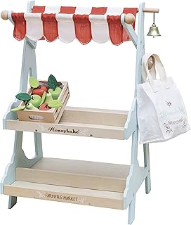 Le Toy Van - Wooden Honeybee Market Play Shop Set | Supermarket Pretend Play Food Shop , Small