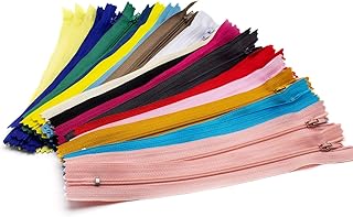 AKORD 50pcs 7 Inches Nylon Zippers for Sewing, Multi Colour, 18cm