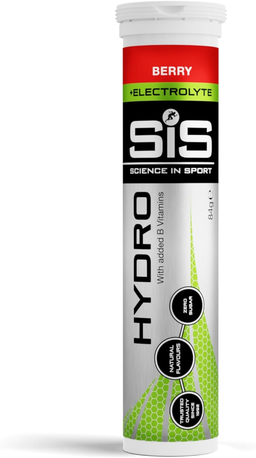 Science In Sport Hydro Hydration Tablets, Gluten-Free, Zero Sugar, Berry Flavour Plus Electrolytes, 20 Effervescent Tablets-0