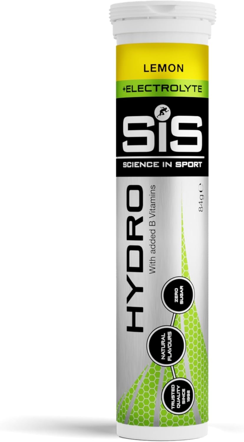 Science In Sport Hydro Hydration Tablets, Gluten-Free, Zero Sugar, Lemon Flavour Plus Electrolytes, 20 Effervescent Tablets-0