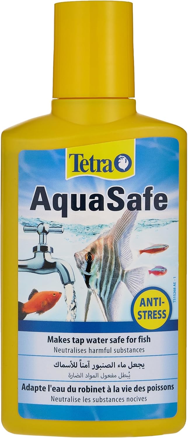 Tetra AquaSafe to Turn Tap Water into Safe and Healthy Water for Fish and Plants, 250 ml-0