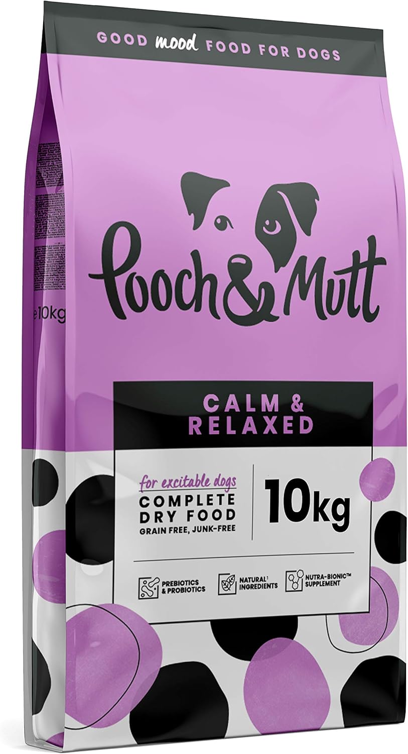 Pooch & Mutt - Calm & Relaxed, Complete Grain Free Dry Dog Food, Turkey and Sweet Potato, 10kg-0