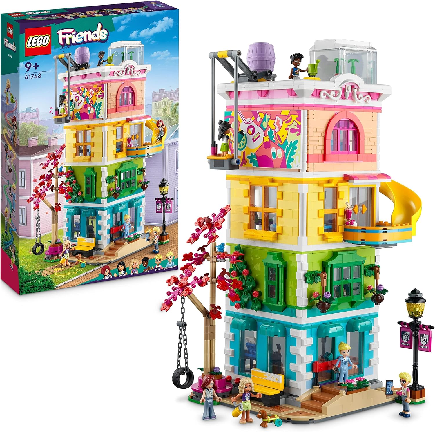 LEGO Friends Heartlake City Community Centre Modular Building Set, Toy Birthday Gift Idea for Kids, Girls, Boys with Art and Recording Studios, Gaming Room plus Pickle the Dog and More 41748-0