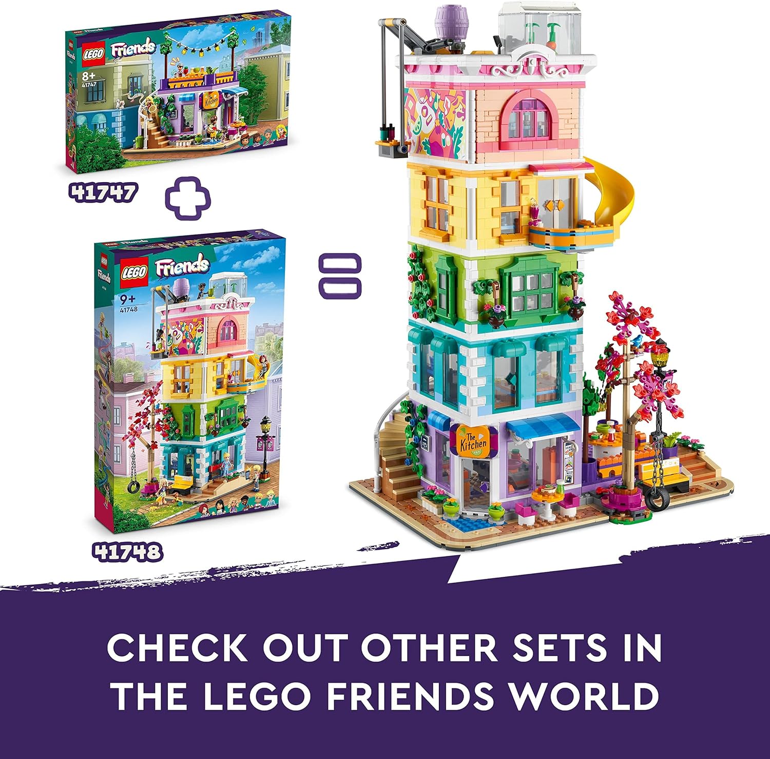 LEGO Friends Heartlake City Community Centre Modular Building Set, Toy Birthday Gift Idea for Kids, Girls, Boys with Art and Recording Studios, Gaming Room plus Pickle the Dog and More 41748-6