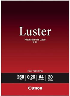 Canon A4 Pro Luster Photo Paper (Pack of 20), White