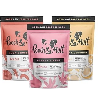 Pooch & Mutt - Meaty Dog Treats (Grain Free), Variety Set, Pack of 3x120g