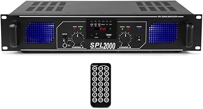 Skytec SPL-2000 Stereo Power Amplifier Home HiFi 19 Inch Rack Mount PA DJ Amp with 2000W