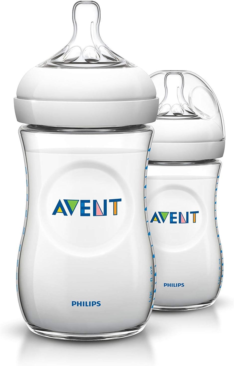 Philips Avent 260ml Natural Feeding Bottle for Newborn (Transparent, Pack of 2)-0