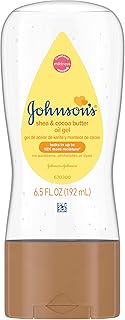 Johnson's Baby Oil Gel Enriched With Shea and Cocoa Butter, Great for Baby Massage, 6.5 fl. oz (Packaging May Vary)