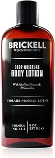 Brickell Men's Deep Moisture Body Lotion for Men, Natural and Organic Protects and Hydrates Dry Skin, 237 ml, Scented