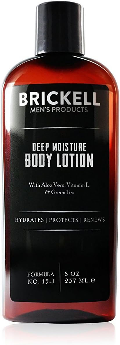 Brickell Men's Deep Moisture Body Lotion for Men, Natural and Organic Protects and Hydrates Dry Skin, 237 ml, Scented-0