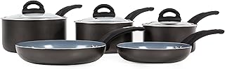 Tower T80303 Cerasure 5 Piece Pan Set with Non-Stick Coating, Suitable for all Hob Types Including Induction, Graphite