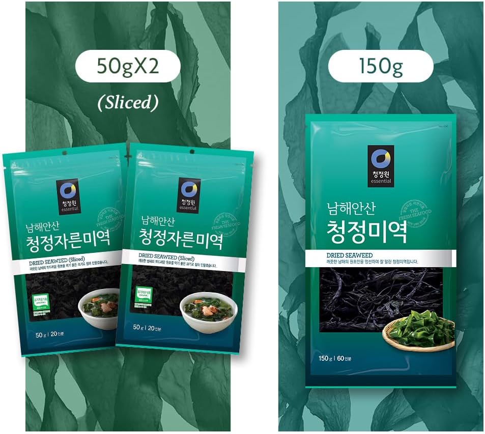 Chung Jung One 2 Packs - Dried Seaweed (Sea Mustard), Pre-Cut Sliced For Soup And Salad (1.7Oz/50G)-2