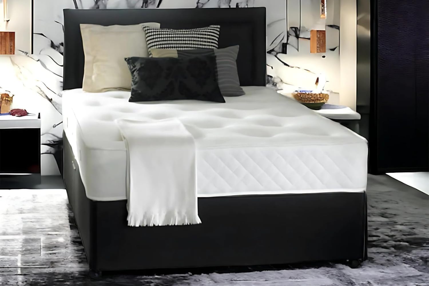 Reliance Ortho Divan bed doubel 4ft 6 with mattress and headboard and 2 drawers - Double (4'6)-2