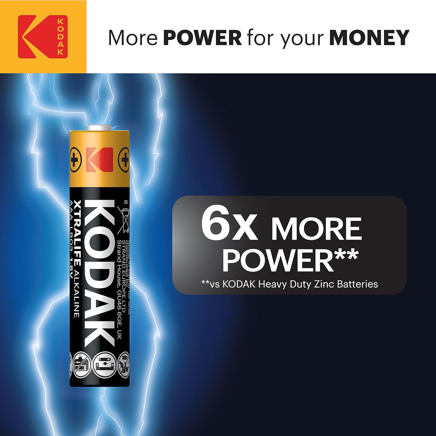 Kodak | AAA Batteries | Triple A | Disposable Household | Alkaline 1.5V | 60 Pack-1