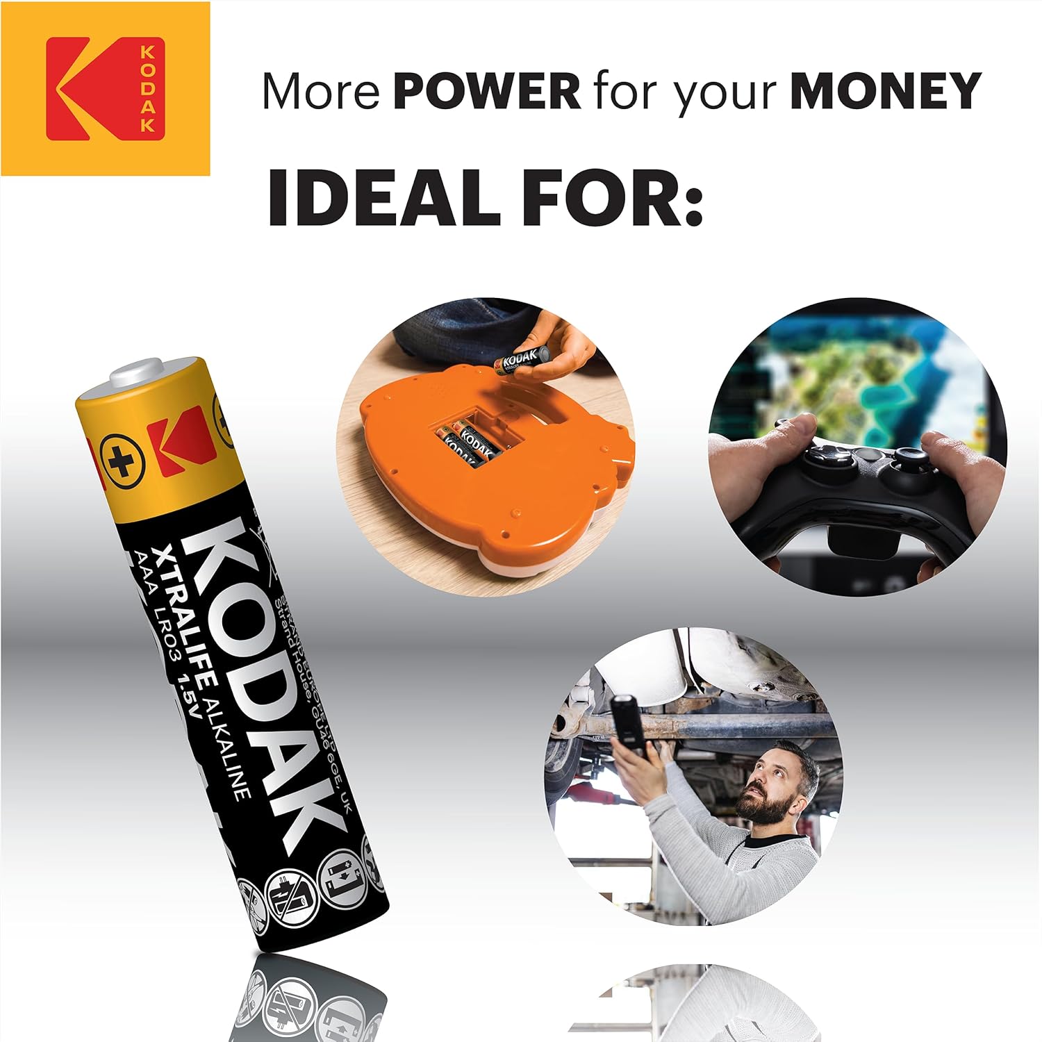 Kodak | AAA Batteries | Triple A | Disposable Household | Alkaline 1.5V | 60 Pack-2