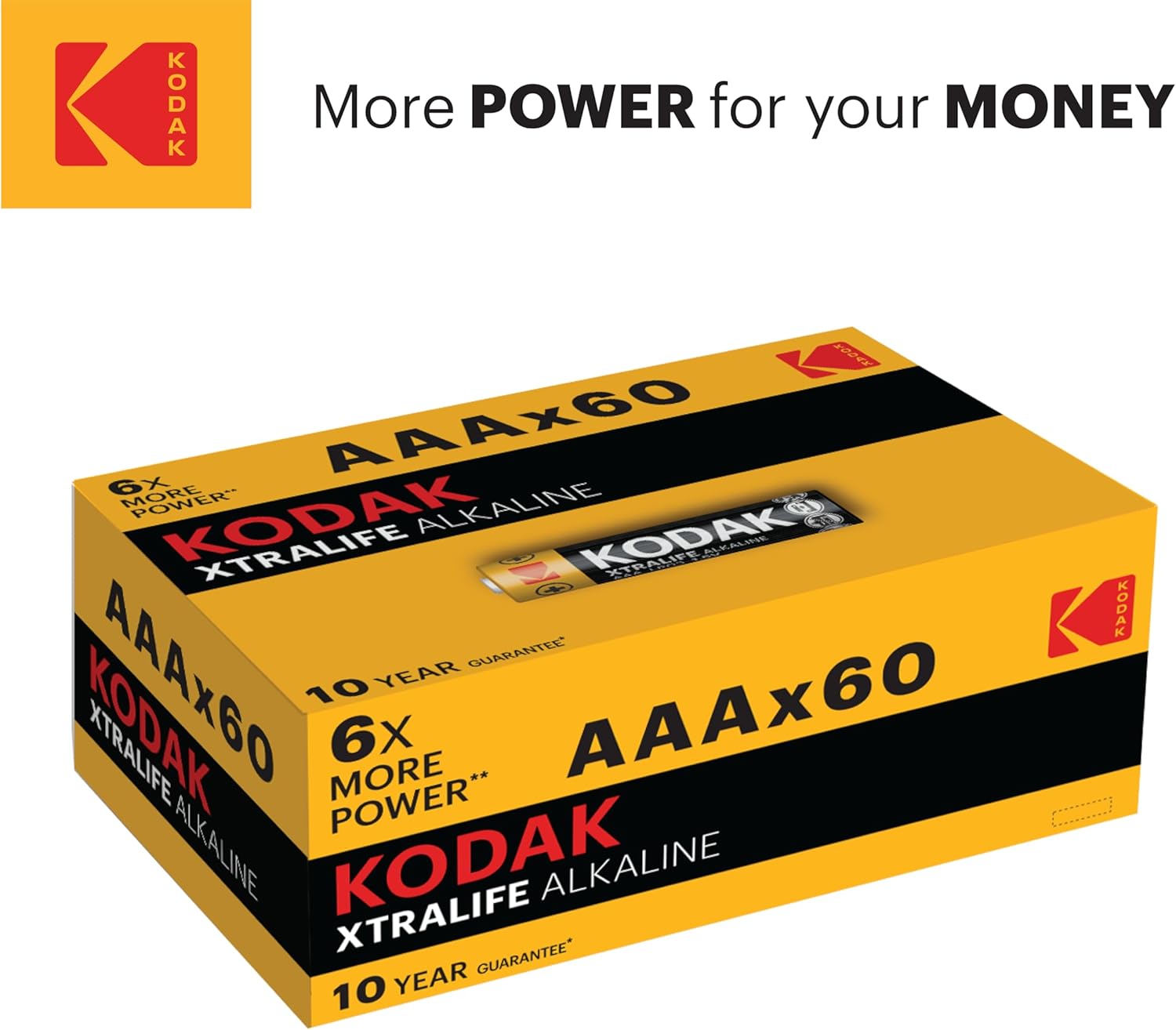 Kodak | AAA Batteries | Triple A | Disposable Household | Alkaline 1.5V | 60 Pack-5