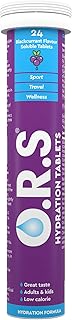 O.R.S Hydration Tablets with Electrolytes, Vegan, Gluten and Lactose Free Formula – Soluble Hydration Tablets with Natural Blackcurrant Flavour, 24 Tablets