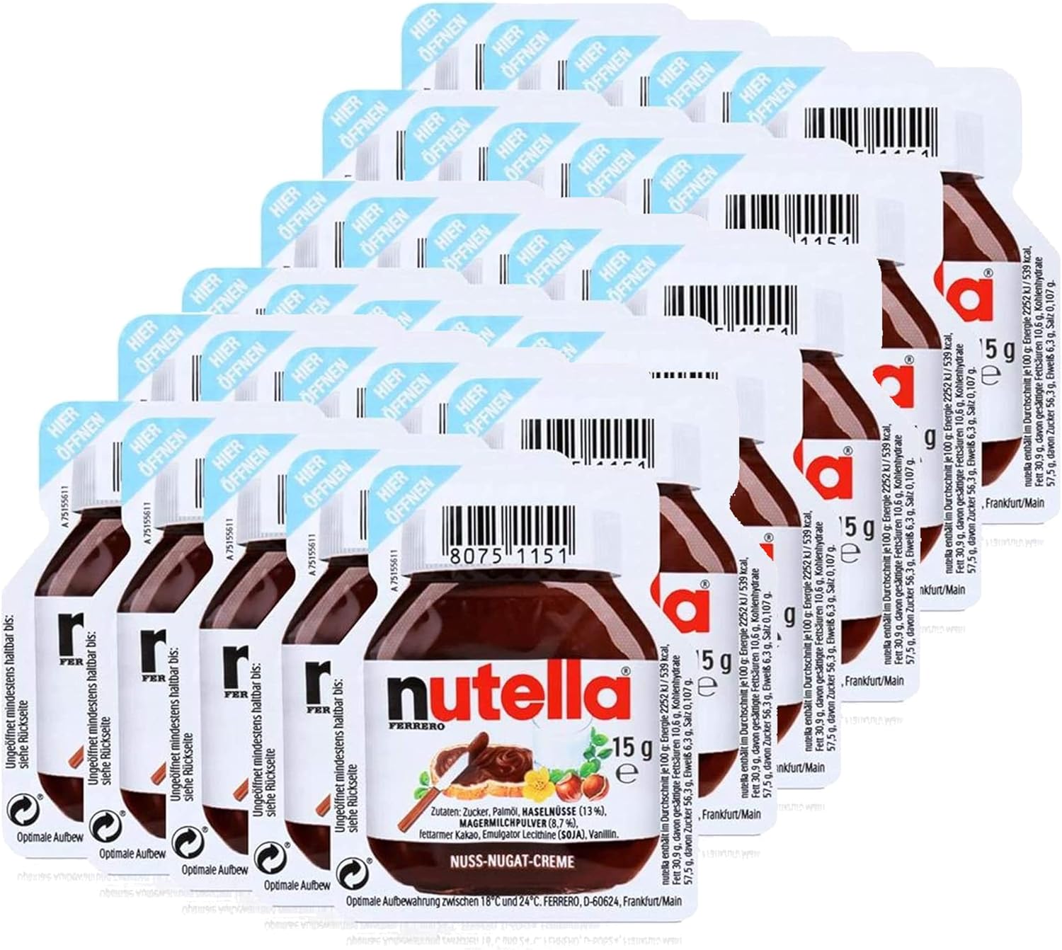 30 x 15g Nutella Spread Portions by Ferrero-0