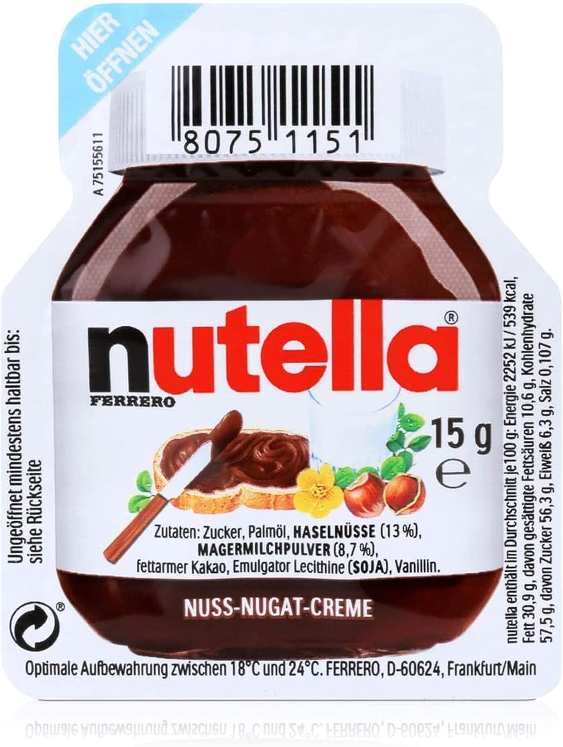 30 x 15g Nutella Spread Portions by Ferrero-1