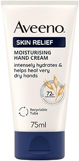 Aveeno Skin Relief Moisturising Hand Cream (1x 75ml), Nourishing Hand Cream to Soothe and Moisturise Very Dry Skin, Enriched Formula for Hydrating Irritable, Dry Hands, 72-hour hydration