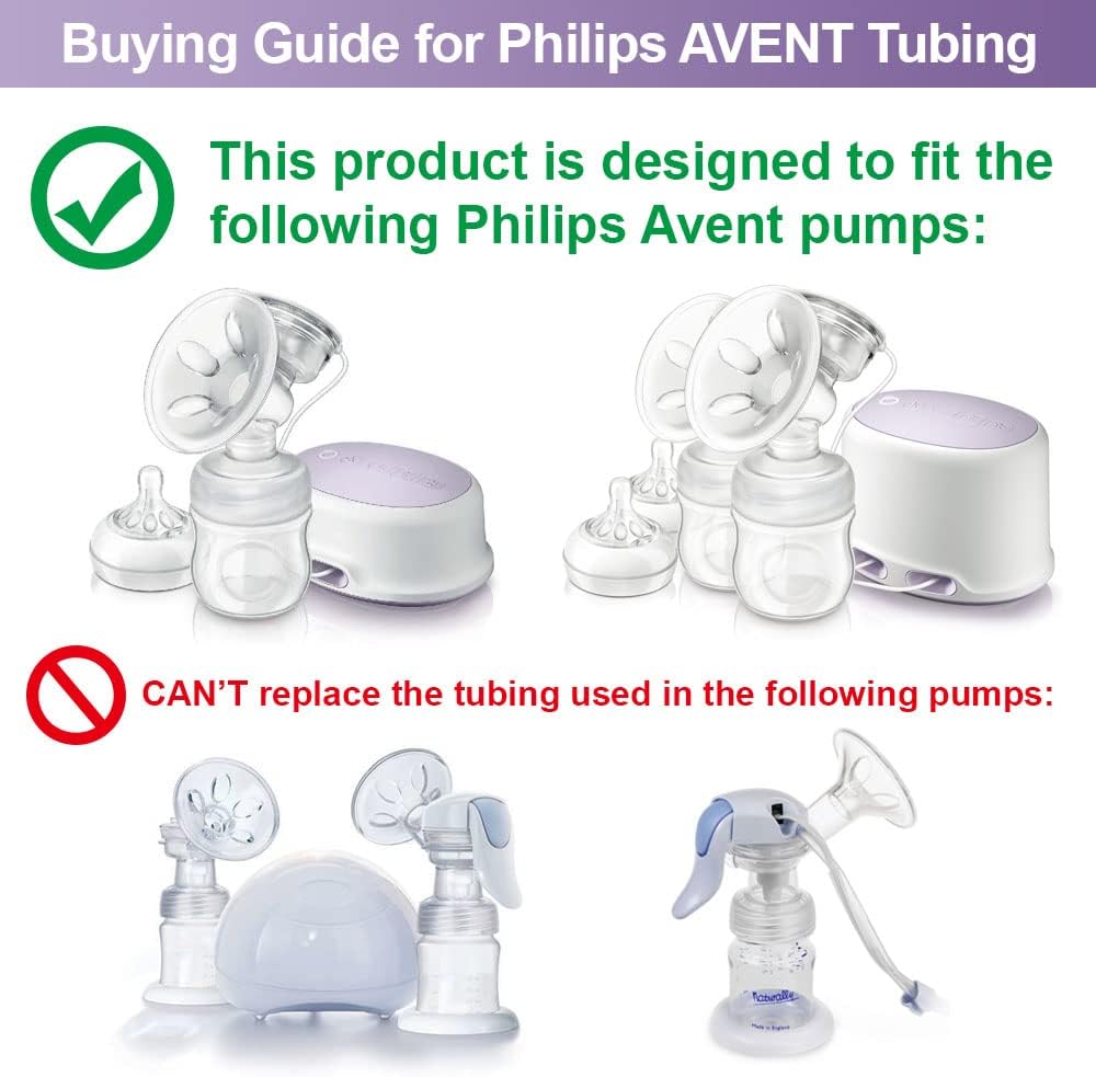 Replacement Tubing for Philips Avent Comfort Breastpumps (Pack of 2)-1