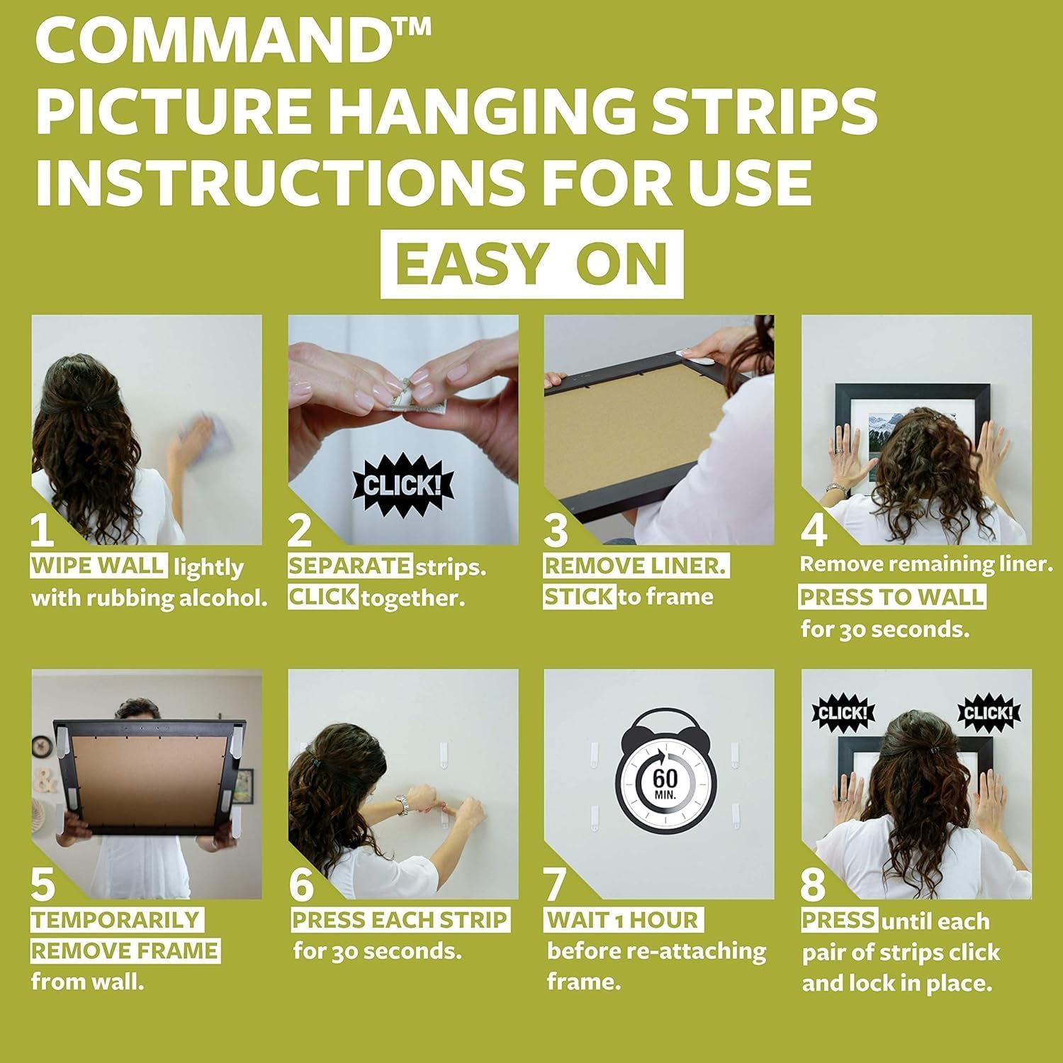 Command Picture Hanging Strips - Removable Hanging Strips for Large Picture Frames - Value Pack - 4 Pairs of Medium (8 Strips), 8 Pairs of Large (16 Strips) - Damage Free Hanging-8