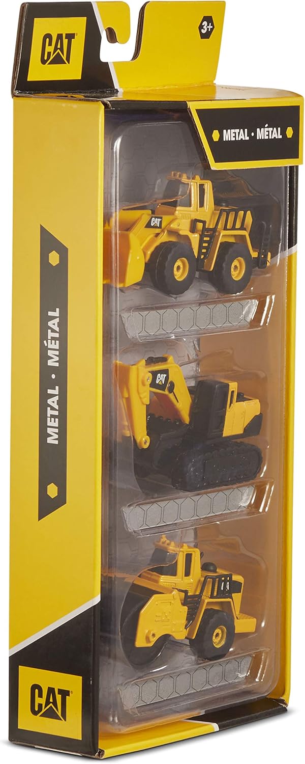 CatToysOfficial | Construction Die Cast Metal 3 pack vehicles | Steam Roller/Excavator/Wheel Loader Toys & Gifts For Ages 3+-2