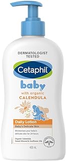 Cetaphil Baby Daily Lotion with Organic Calendula |Vitamin E | Sweet Almond & Sunflower Oils |13.5 Fl. Oz