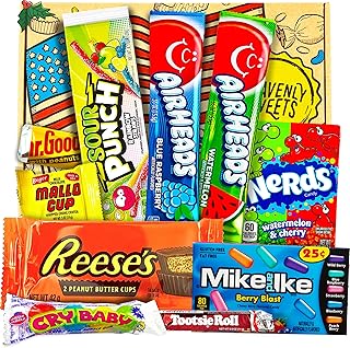 Heavenly Sweets | American Sweets Gift Box | USA Candy Sweet Box | Sweet Hamper Chocolate | Mixed Gift Hamper Children Adults Birthday Thanksgiving Halloween Christmas Stocking Filler Selection