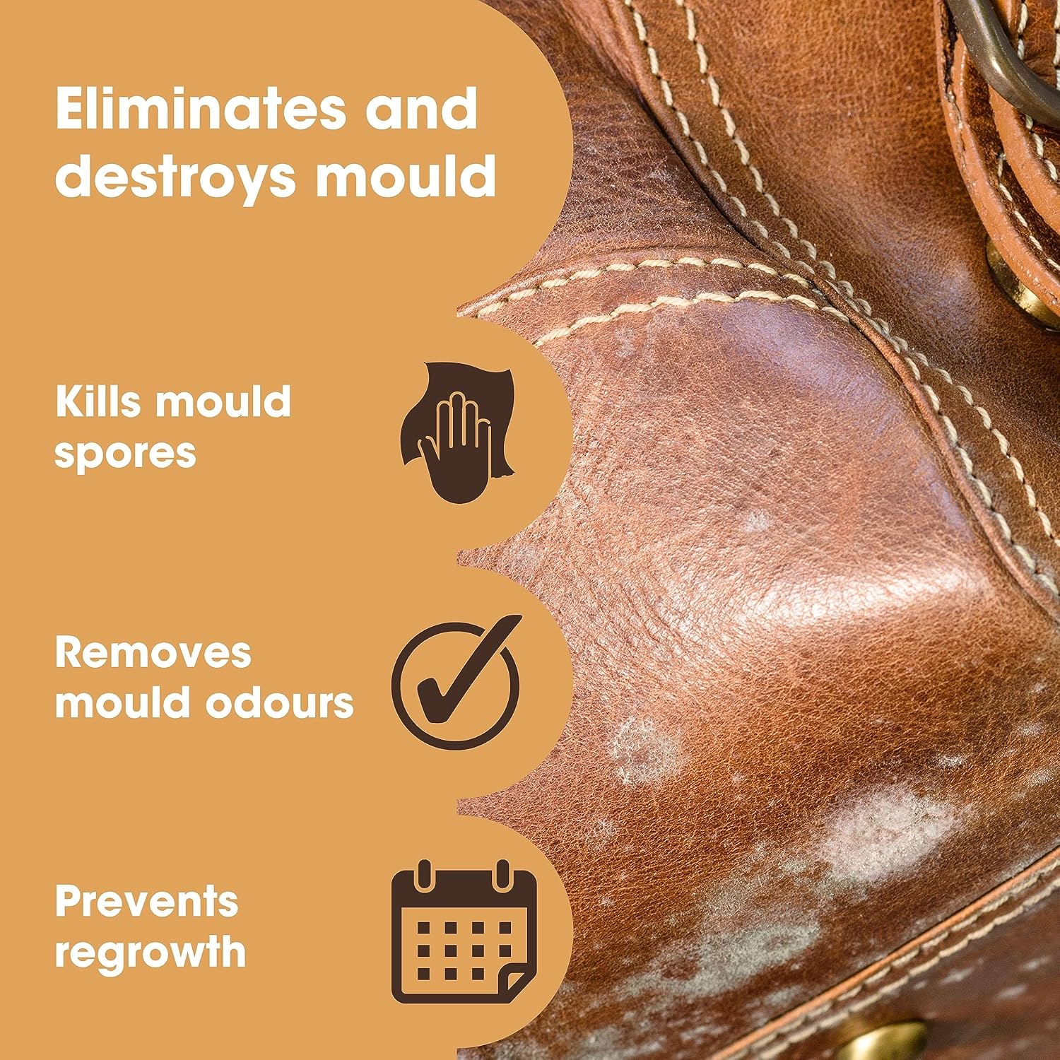 Furniture Clinic Mould Remover Spray - Kills Mould & Spores On Contact and Prevents Regrowth – Removes Stubborn Mould Stains On Leather, Fabric & Wood – Safe To Use – 500ml-1