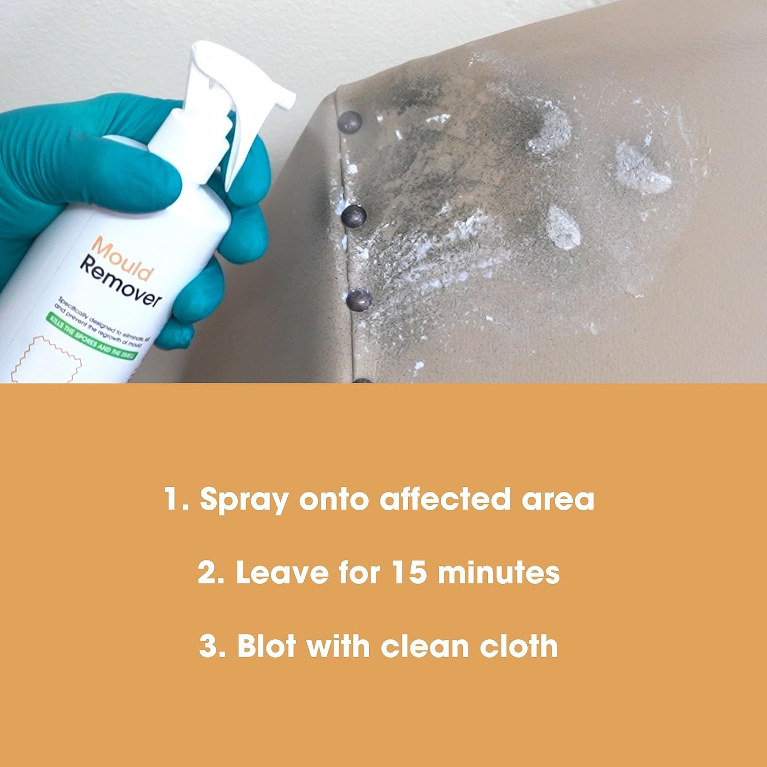 Furniture Clinic Mould Remover Spray - Kills Mould & Spores On Contact and Prevents Regrowth – Removes Stubborn Mould Stains On Leather, Fabric & Wood – Safe To Use – 500ml-2