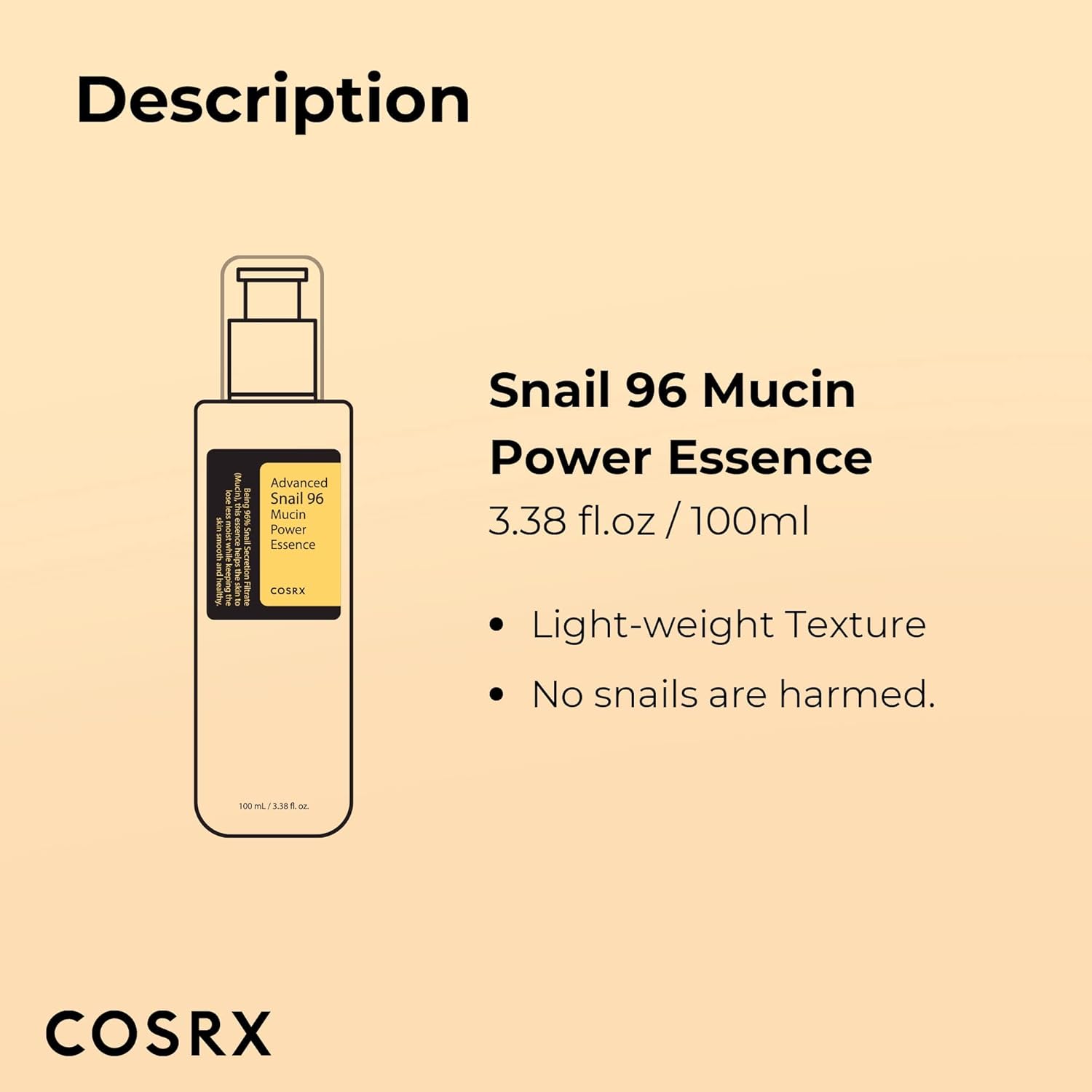 COSRX Snail Mucin 96% Power Face Serum 3.38 fl oz 100ml, Hydrating Serum for Face, Self Care, Glow Skin under Makeup, Korean Skin Care, Korean Beauty-5