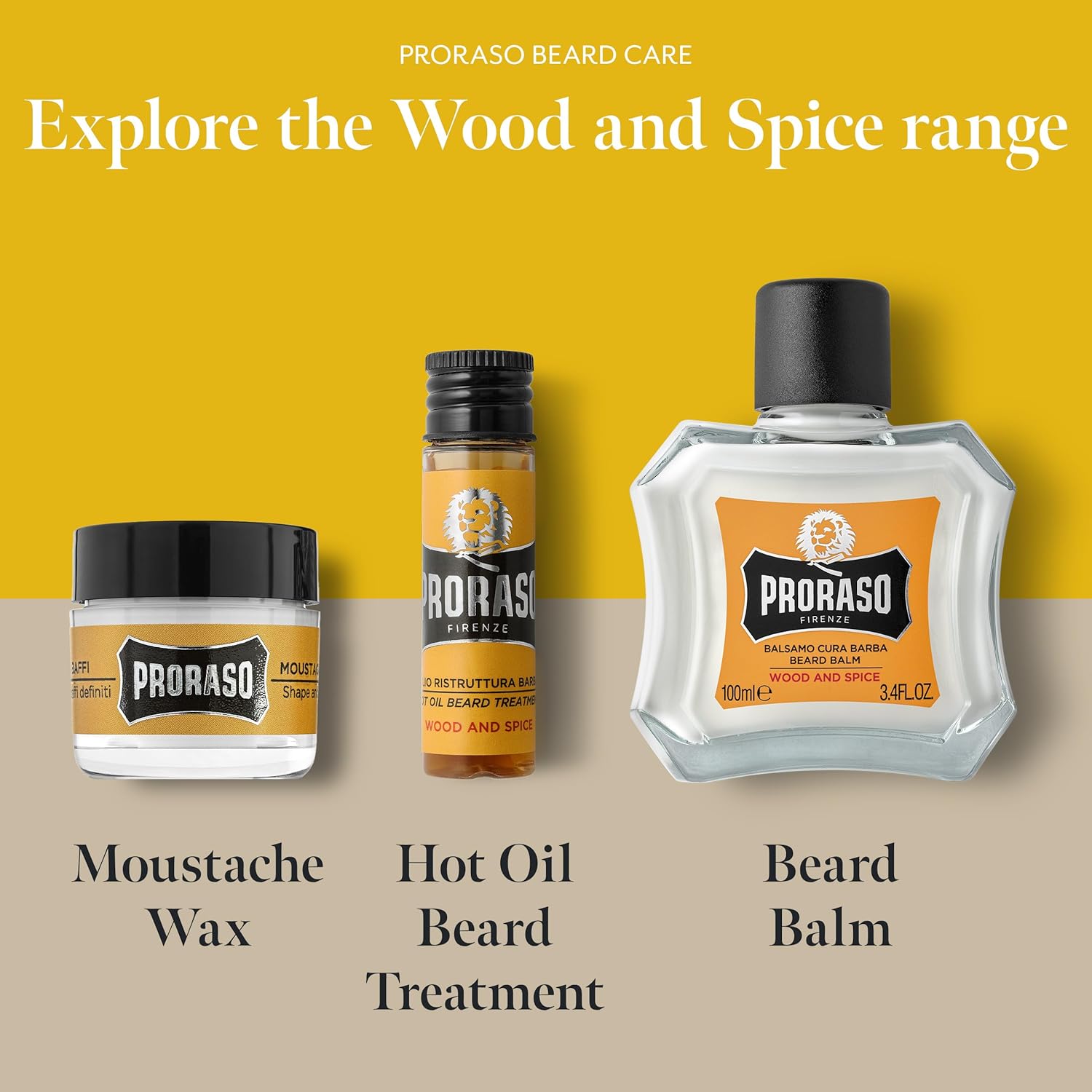 Proraso Moustache Wax, Wood and Spice, 15ml, Soft Moustache Wax with Shea Butter and Beeswax to Condition and Style, Made in Italy-3