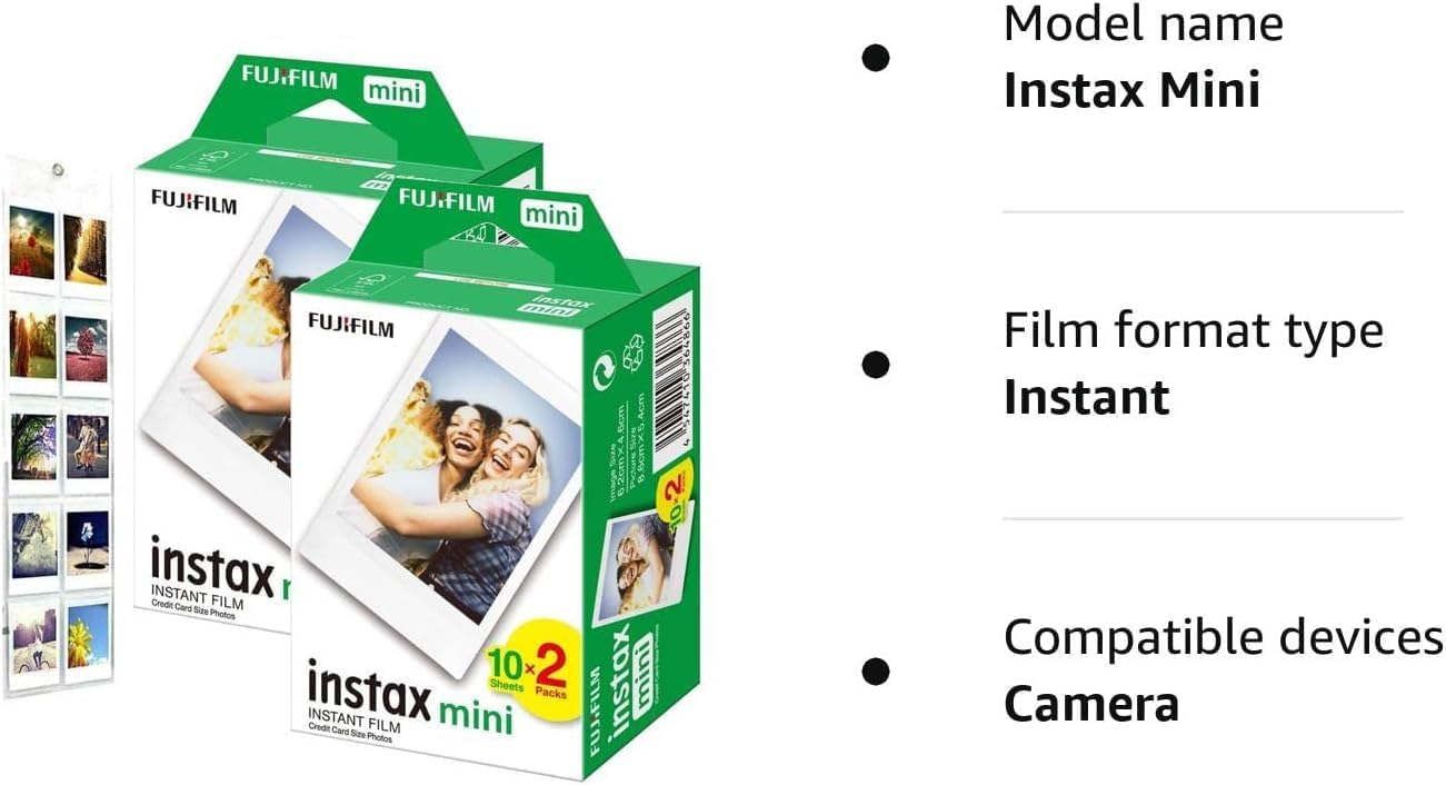 Instax Mini Film Bundle Pack (40 Shots) + Free Wall Album-4