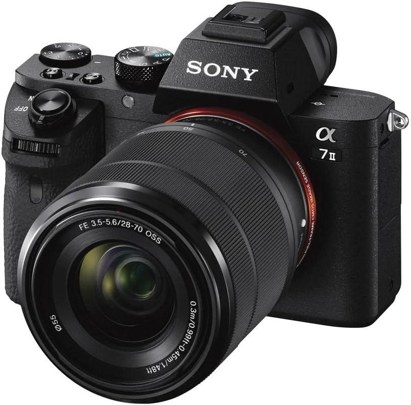 Sony Alpha 7 II | Full-Frame Mirrorless Camera with Sony 28-70 mm f/3.5-5.6 Zoom Lens ( 24.3 Megapixels, 5-axis in-body optical image stabilisation, XAVC S Format Recording ), Black-1