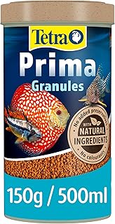 Tetra Prima Granules Fish Food, Slowly Sinking Complete Fish Food, 500 ml