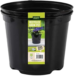 BOSMERE 7.5 Litre N203 Round Container Pot (Pack of 2), Black