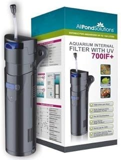 AllPondSolutions Fish Tank Filter, 700IF+ 9w UV Steriliser Internal Aquarium Water Filter for Small Coldwater or Tropical Aquariums for Tanks Up to 35 Litres – All in One 150L