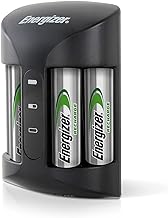 Energizer Battery Charger, Recharge Pro, for AAA and AA Batteries (4x AA Rechargeable Batteries Included)