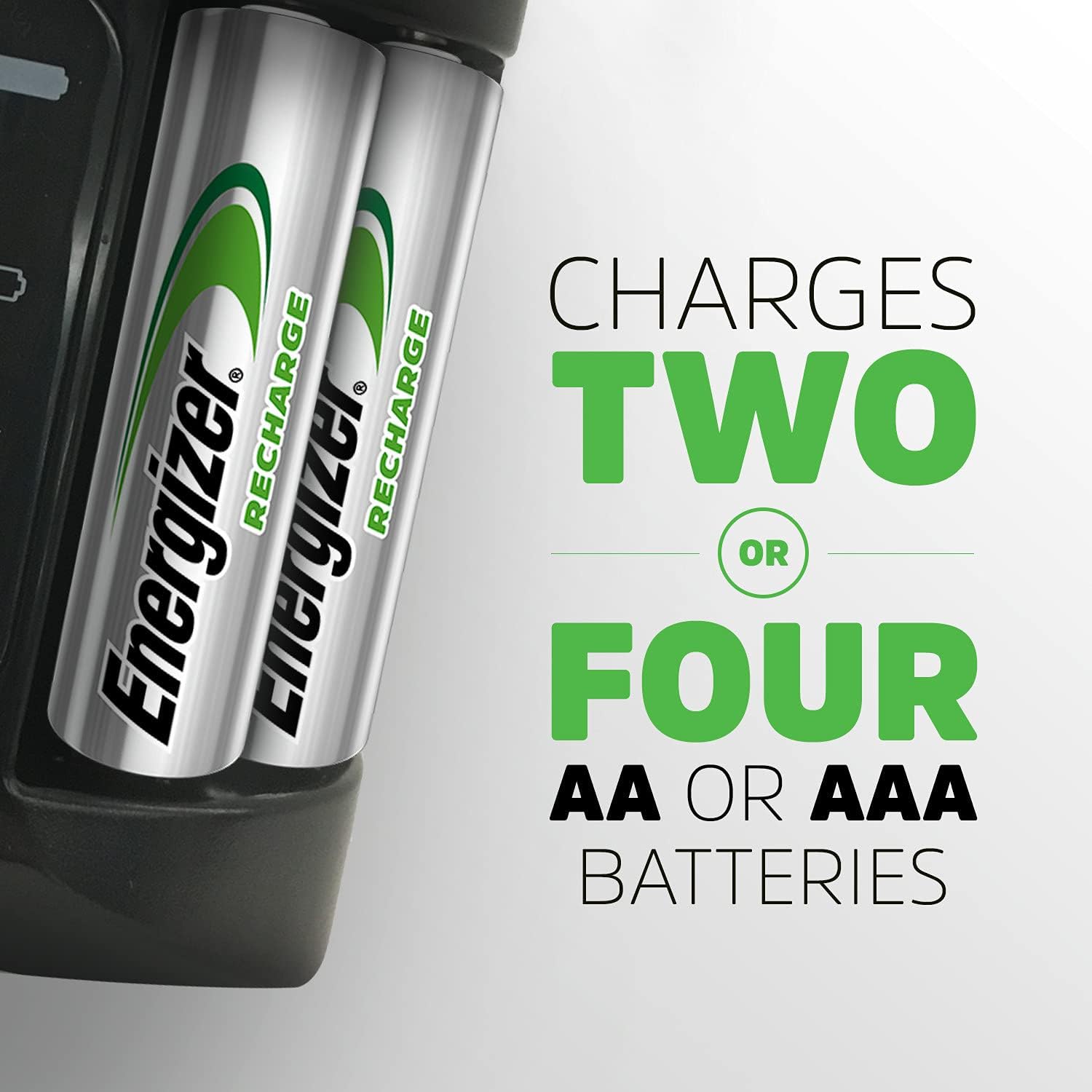 Energizer Battery Charger, Recharge Pro, for AAA and AA Batteries (4x AA Rechargeable Batteries Included)-2