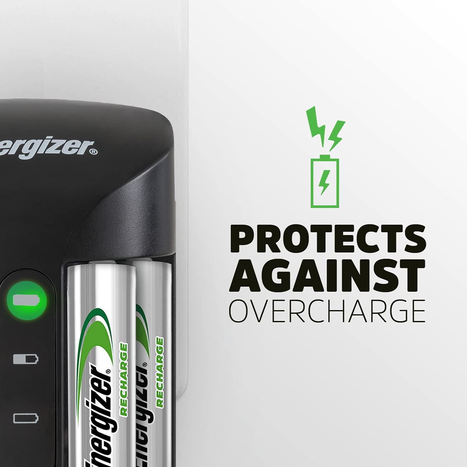 Energizer Battery Charger, Recharge Pro, for AAA and AA Batteries (4x AA Rechargeable Batteries Included)-6