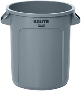 Rubbermaid Commercial Products Vented Brute Round Container 38 Litre Grey FG261000GRAY