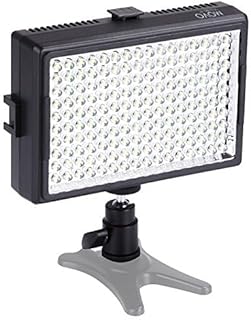 Movo Photo VLL160 PRO Series 160 High-Powered LED Panel Video Light with Variable Brightness Control and Swivel, Tilt Mount for Cameras and Camcorders