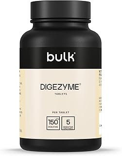 Bulk Pure Dige Zyme Tablets, Digestive Enzymes, 150 mg, Pack of 90, 90 Servings, Packaging May Vary