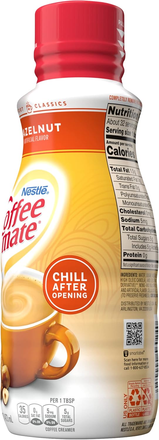 Coffee Mate Nestle Hazelnut Liquid Coffee Creamer, 1.3 pounds-11